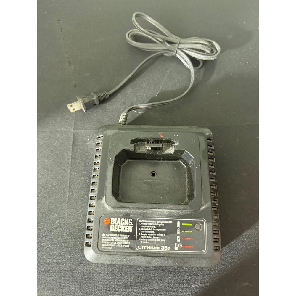 Black & Decker Battery‎ Charger LCS36 36V Black Good Lithium Ion Type 1 120V AC